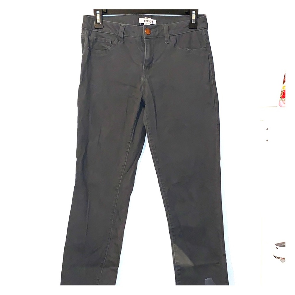 Dark Grey Straight Leg Jeans